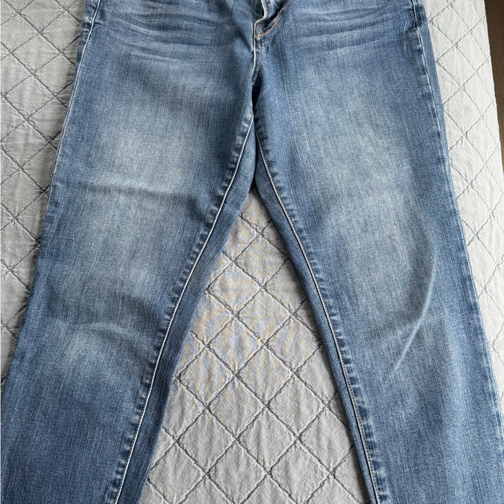 Lucky Brand Blue Ankle Cropped Jeans with Faded Wash